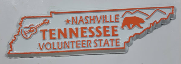 Tennessee "Volunteer State" Nashville 1" x 3 3/4" State Shaped Rubber Fridge Magnet