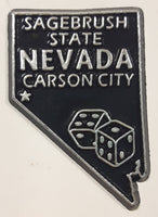 Nevada "Sagebrush State" Carson City 1 3/8" x 2 1/8" State Shaped Rubber Fridge Magnet