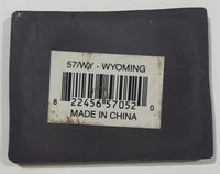 Wyoming "Cowboy State" Cheyenne 1 1/2" x 2" State Shaped Rubber Fridge Magnet
