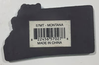 Montana "Treasure State" Helena 1 1/2" x 2 3/8" State Shaped Rubber Fridge Magnet