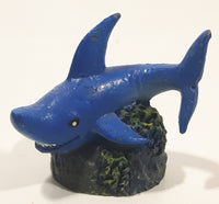 Swimming Blue Shark Small 2" Tall Resin Figurine Sculpture Ornament