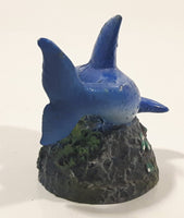 Swimming Blue Shark Small 2" Tall Resin Figurine Sculpture Ornament