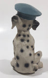 Dalmatian Puppy Dog wearing Police Officers Cap 4 3/4" Tall Resin Figurine
