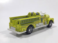 2020 Matchbox MBX City Seagrave Fire Engine Classic Fluorescent Yellow Die Cast Toy Car Vehicle