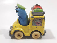 1981, 1983 Playskool The Muppets Sesame Street Blue Cookie Monster Yellow Die Cast Toy Car Vehicle