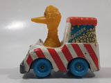1983 Playskool Children's Television Workshop Sesame Street Big Bird Popcorn Van White Die Cast Toy Car Vehicle