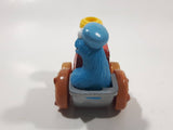 1981 Playskool Muppets Sesame Street Cookie Monster Train Locomotive Red and Yellow Die Cast Toy Car Vehicle