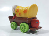 1987 Playskool Muppets Sesame Street Cowboy Grover Chuck Wagon Yellow and Brown Die Cast Toy Car Vehicle