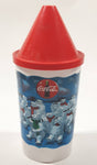 1993 The Collectibles Coca Cola Polar Plastic Drinking Cup with Straw Hole Lid