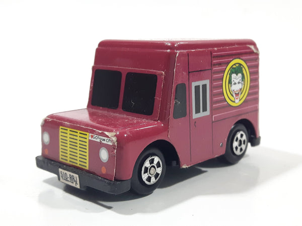 Vintage 1989 ERTL DC Comics The Joker Delivery Van Truck Purple Die Cast Toy Car Vehicle