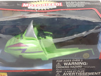 Maisto No. 21080 Motorized Snowmobile Power GT-2 Green 4 1/2" Long Pull Back Action  Plastic Die Cast Toy Vehicle New in Box