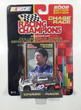 2002 Edition ERTL Racing Champions Chase The Race NASCAR #10 Johnny Benson Valvoline Pontiac Grand Prix White Blue Die Cast Toy Race Car Vehicle with Collector Card and Display Stand - New in Package