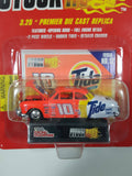1997 Racing Champions NASCAR Stock Rods Issue No. 12 #10 Ricky Rudd Tide 1956 Ford Victoria Orange and White Premier Die Cast Toy Race Car Vehicle with Collector Card and Display Stand - New in Package