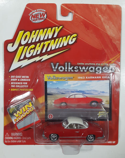 2004 Johnny Lightning Limited Edition 1963 Volkswagen Karmann Ghia Red 1/64 Scale Die Cast Toy Car Vehicle New in Package