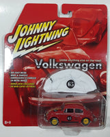 2005 RC2 Johnny Lightning 1965 Volkswagen Beetle Rallye #65 Red 1/64 Scale Die Cast Toy Car Vehicle with Bonus Mini Car Cover New in Package