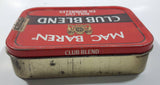 Vintage Mac Baren Club Blend Roll Cut Pipe Tobacco 50g Metal Tin Can