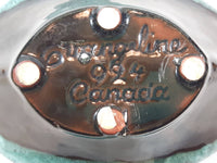 Vintage Evangeline Canada 7 3/4" Long Drip Glaze Curved Dish