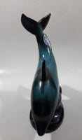 Vintage Blue Mountain Pottery 8" Tall Dolphin Animal Figurine Ornament