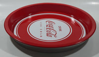 2009 Drink Coca Cola Ice Cold Red and White 12 1/4" Diameter Round Circular Metal Beverage Serving Tray