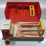 Vintage 1981 Hot Wheels Inside Track Garage Set Red Fold Out Carry Case