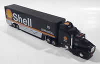Corgi Classics Shell Racing Transporter Semi Truck Tractor Cab and Trailer Black and White 1/64 Scale Die Cast Toy Car Vehicle with Box