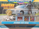 Extremely Rare Preproduction 1993 Galoob Micro Machines Troopers #5 Colorado State Patrol Police Cops Die Cast Miniature Toy Car Vehicles, Badge and Building Set 65400 New in Package