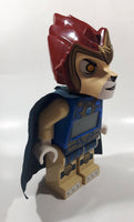 2013 Lego Kids Legend of Chima Laval Lion with Cape Character 10 1/2" Tall Plastic Digital Alarm Clock