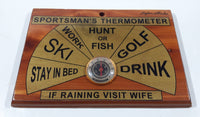 Vintage Hyder, Alaska Travel Souvenir Sportsman's Thermometer 5" x 7" Wood Wall Plaque Hanging