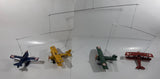 Vintage Hanging Mobile 1920s Style Airplanes Bi-Planes in Blue, Yellow, Red, Green with Part of Original Box