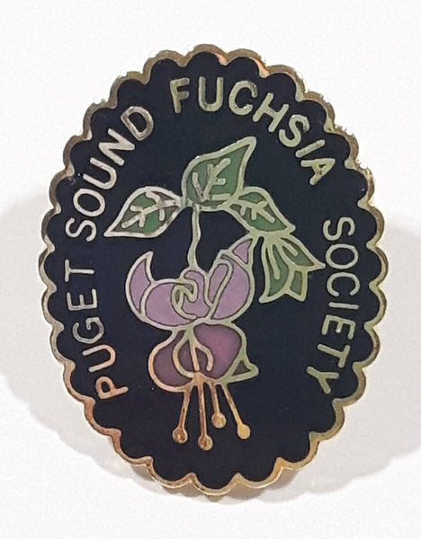Puget Sound Fuschisia Society 3/4" x 1" Enamel Metal Lapel Pin