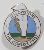 Yellowstone The World's First White Geyser Themed 1" x 1 1/8" Enamel Metal Lapel Pin
