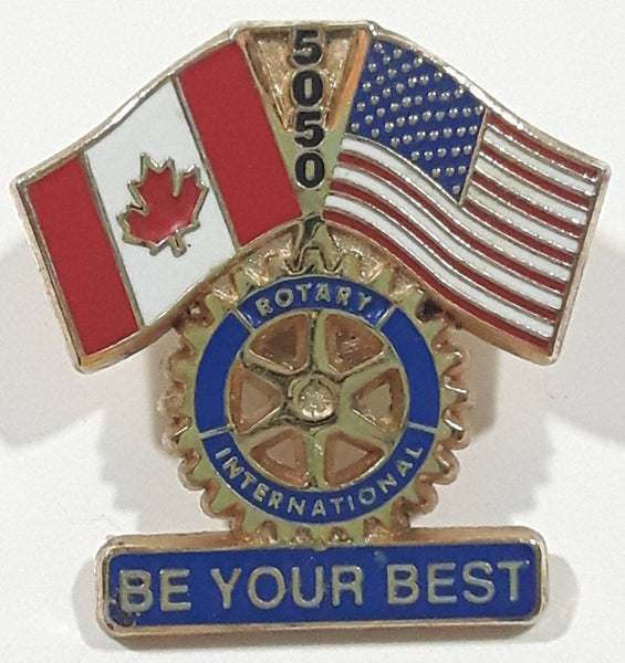 Rotary International District 5050 Be Your Best 7/8" x 1 1/8" Enamel Metal Lapel Pin