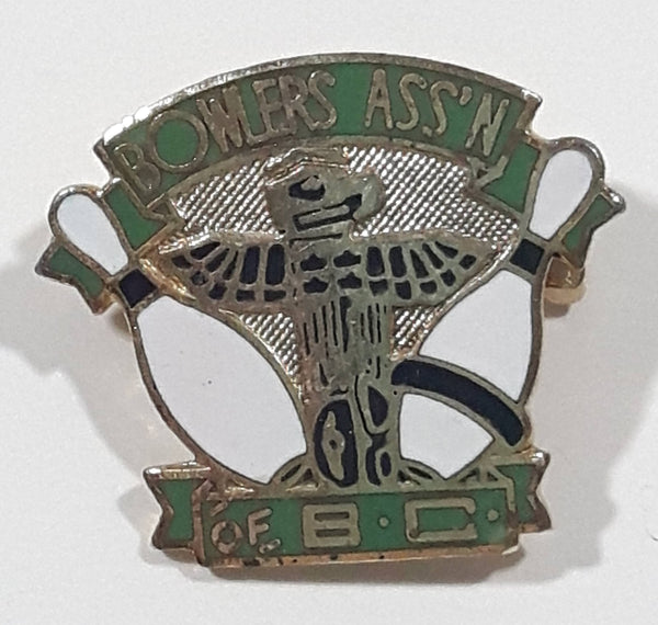 Bowlers Association of B.C. Totem Pole Themed 3/4" x 7/8" Enamel Metal Lapel Pin