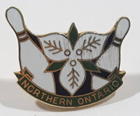 Northern Ontario Bowling 3/4" x 1" Enamel Metal Lapel Pin