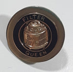Vintage Filter Queen Vacuums Small 5/8" Diameter Round Metal Enamel Screw Back Pin