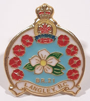 Royal Canadian Legion Branch 21 Langley, B.C. 1 1/8" x 1 1/4" Enamel Metal Lapel Pin