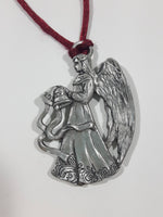 1994 Seagull Angel with Bells Pewter Metal 2" Tall Hanging Ornament