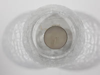 Crackle Glass Tealight Candle Holder 3" Tall 4" Wide