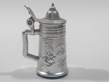 Columbia Icefields Canada 2 1/4" Tall Silver Tone Metal Miniature Stein With Lid