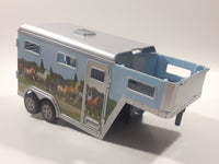 Breyer Animal Creations Horse Trailer Light Blue Plastic Die Cast Toy Car Vehicle Missing Part of Roof Cover
