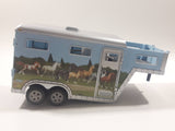 Breyer Animal Creations Horse Trailer Light Blue Plastic Die Cast Toy Car Vehicle Missing Part of Roof Cover