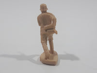 Light Brown Beige Sand Army Military Soldier 1 1/8" Tall Plastic Toy Figure