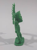 Green Indian Native Chief 2 3/4" Tall Plastic Toy Figure