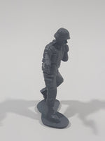 Grey Army Military Soldier 2" Tall Plastic Toy Figure