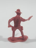 Red Cowboy 1 7/8" Tall Plastic Toy Figure