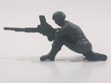Green Army Military Soldier Gunner 2 1/2" Long Plastic Toy Figure