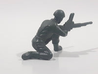 Green Army Military Soldier Gunner 2 1/2" Long Plastic Toy Figure
