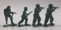 Set of 4 Green Army Military Soldiers 2" Tall Plastic Toy Figures