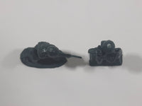 Set of 2 Dark Grey Army Military Soldiers 2" Tall Plastic Toy Figures