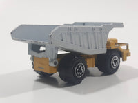 Majorette No. 274 Benne Carriere Quarry Super Dump Truck 1/100 Scale Yellow Grey  Die Cast Toy Car Vehicle